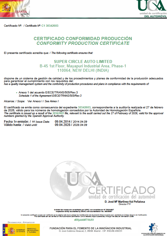 ECE R90-certification